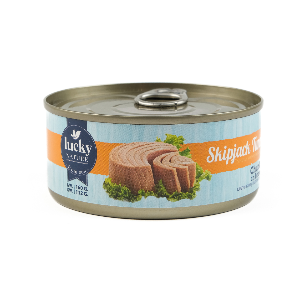 Тунець консервований шматочки у власному соку 160г TM Lucky